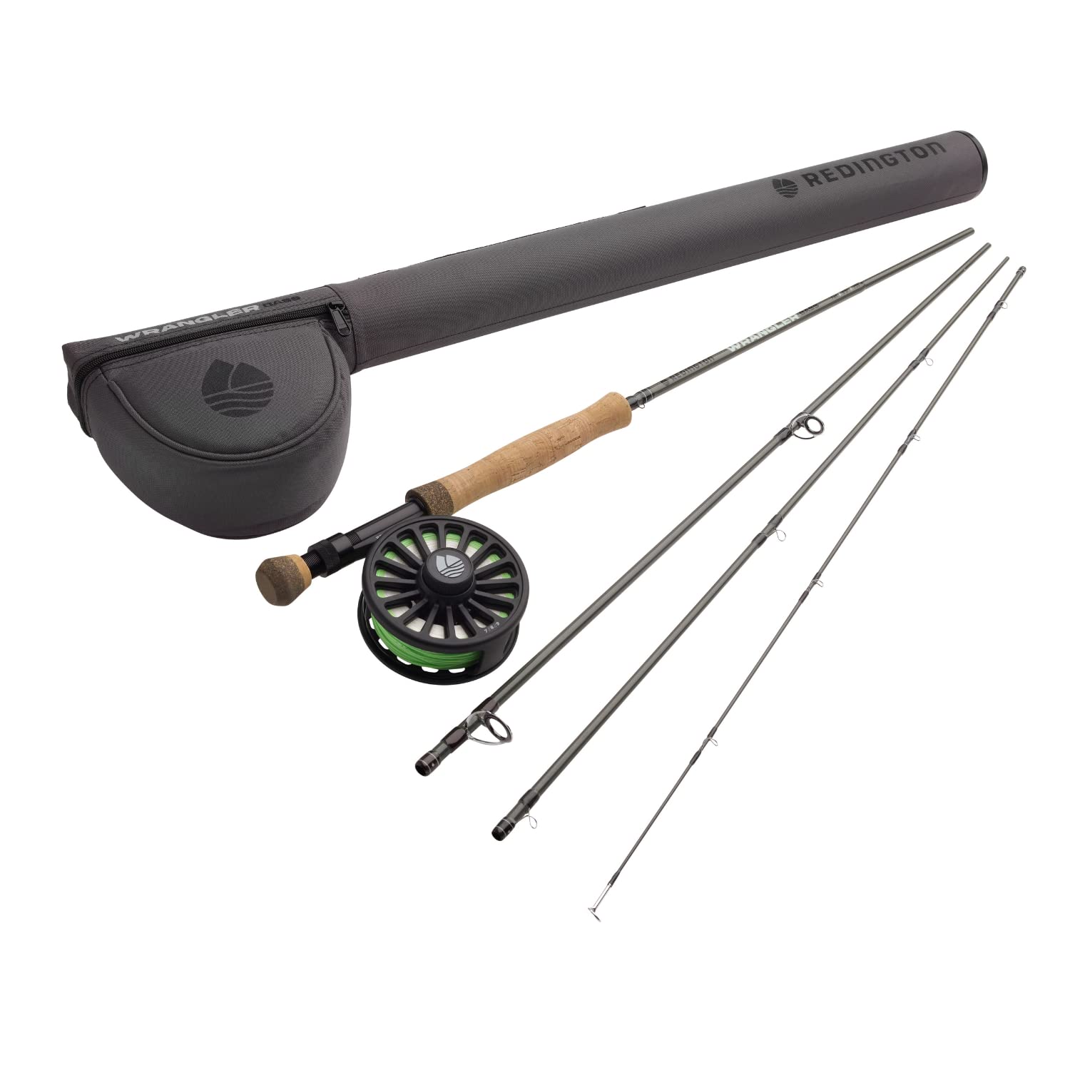 Redington Wrangler Bass Fly Fishing Kit, 7 Weight 9 Foot Rod, Crosswater Reel, Fly Line, Leader, & Carrying Case