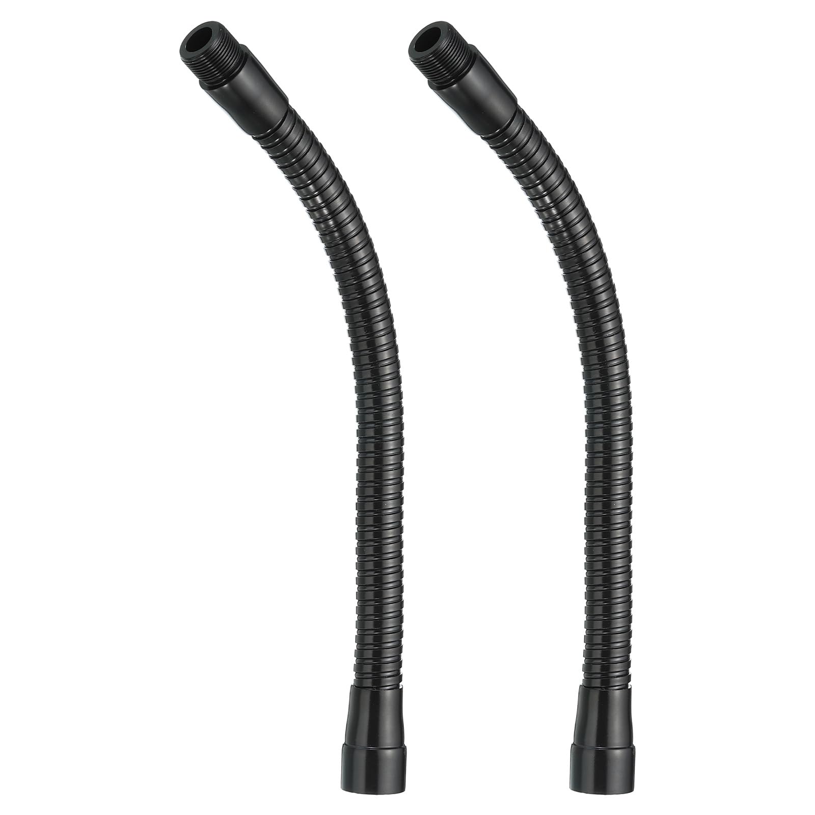 PATIKIL 10" Microphone Gooseneck, 2Pcs 5/8"-27 Thread Metal Universal Hose Flexible Arm Gooseneck Tube Extension for Multifunction DIY, Black — image 1