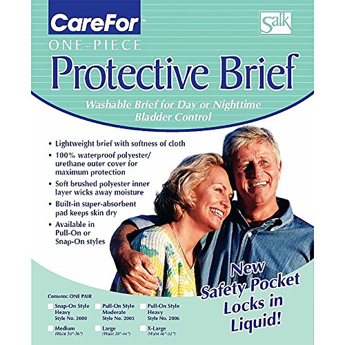 SalkCareFor One-Piece Unisex Protective Brief, Heavy, Large