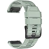 U-LIMVE Watch Band for Garmin Fenix 8 51mm/Fenix 7X/Fenix 7X Pro/Fenix 6X/Fenix 6X Pro/Fenix 5X/Fenix 3, 26mm Silicone QuickFit Band
