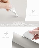 YSAGi Non-Slip Desk Pad 60 x 35 cm Gray Waterproof PVC Leather Desk Protector view 6