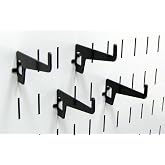 Wall Control 2-7/8in Long Reach Hook Pack - Slotted Metal Pegboard Hooks Pegboard and Slotted Tool Board - Black