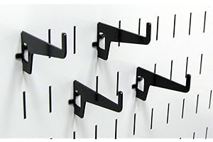 Wall Control 2-7/8in Long Reach Hook Pack - Slotted Metal Pegboard Hooks Pegboard and Slotted Tool Board - Black