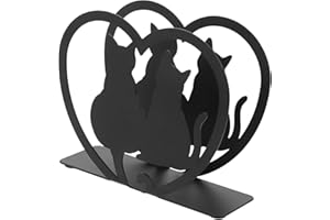 Milisten Metal Napkin Holder with Cat Design, Iron Paper Napkin Dispenser for Kitchen and Office Table,