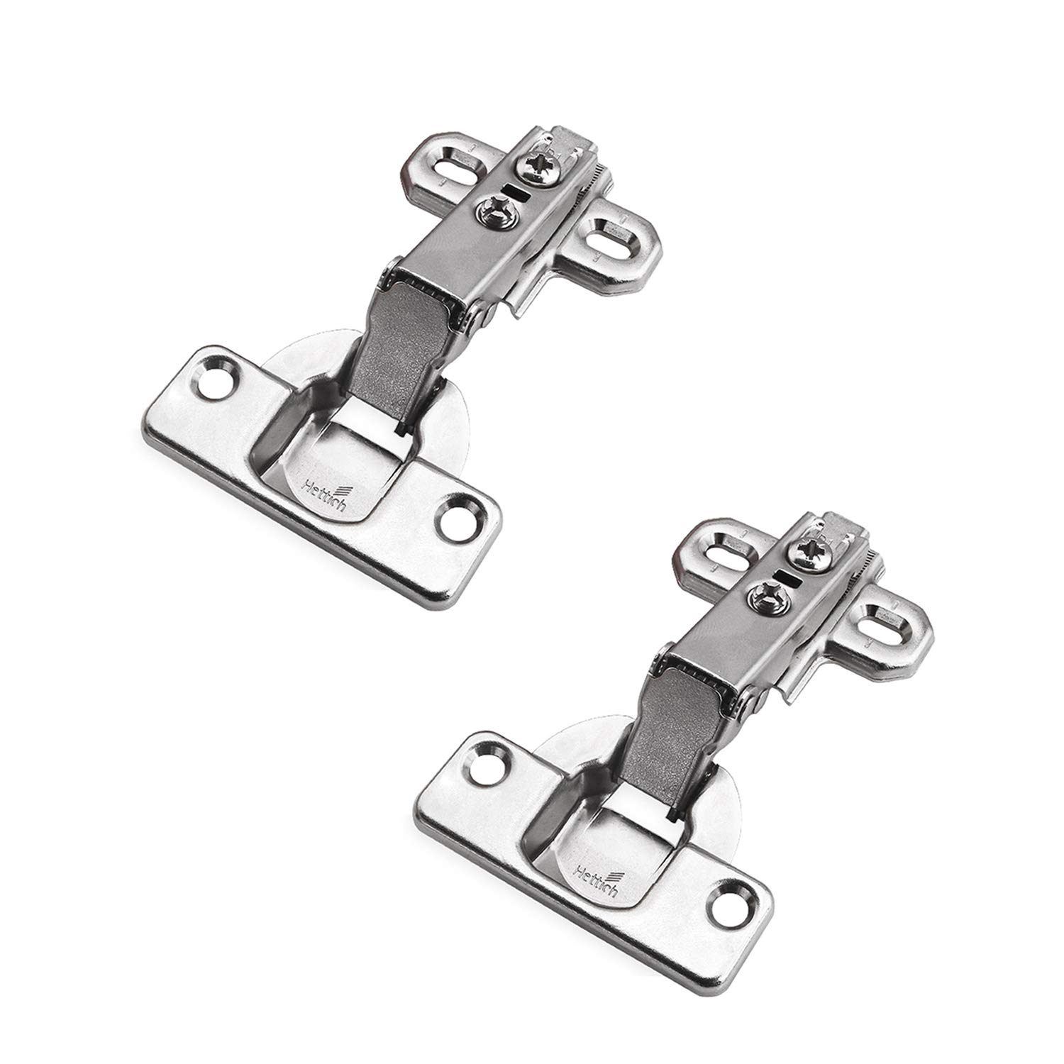 Hettich 95 Degree Standard Hinges with Slide-on Assembly Kitchen Cabinet Cupboard Wardrobe Door Hinge Germany Brand 2333 Full Overlay, Pack of 2