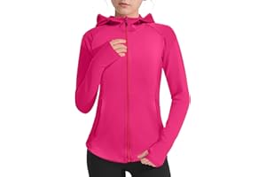 LIONJIE Girls Lightweight Jacket Long Sleeve Zip Up Athletic Hoodie Top UPF50+ Fishing Hiking Sun Protection Outwear