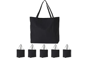 Plain Tote Bag, KOOLMOX 22 Inch12Oz Heavy Duty Cotton Canvas Tote Bag, Cotton Canvas Tote Bags DIY Crafts Blank Natural Gift 