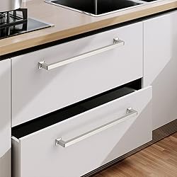 9BUILD 6 Pack 10 Inch Cabinet Handles Brushed Satin