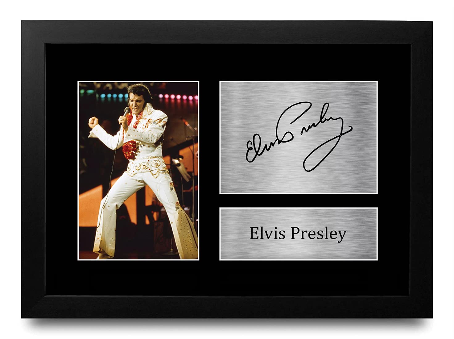 HWC Trading FR Elvis Presley Signed FRAMED A4 Printed Autograph Music Gift Print Photo Picture Display โ image 1