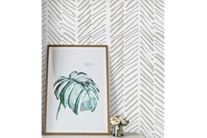 Guvana Striped Peel and Stick Wallpaper Brown White Wallpaper Striped Contact Paper 118"ｘ17.7"Self Adhesive Wallpaper Removable Line Contact Paper Decorative Wallpaper for Bathroom Livingroom Covering