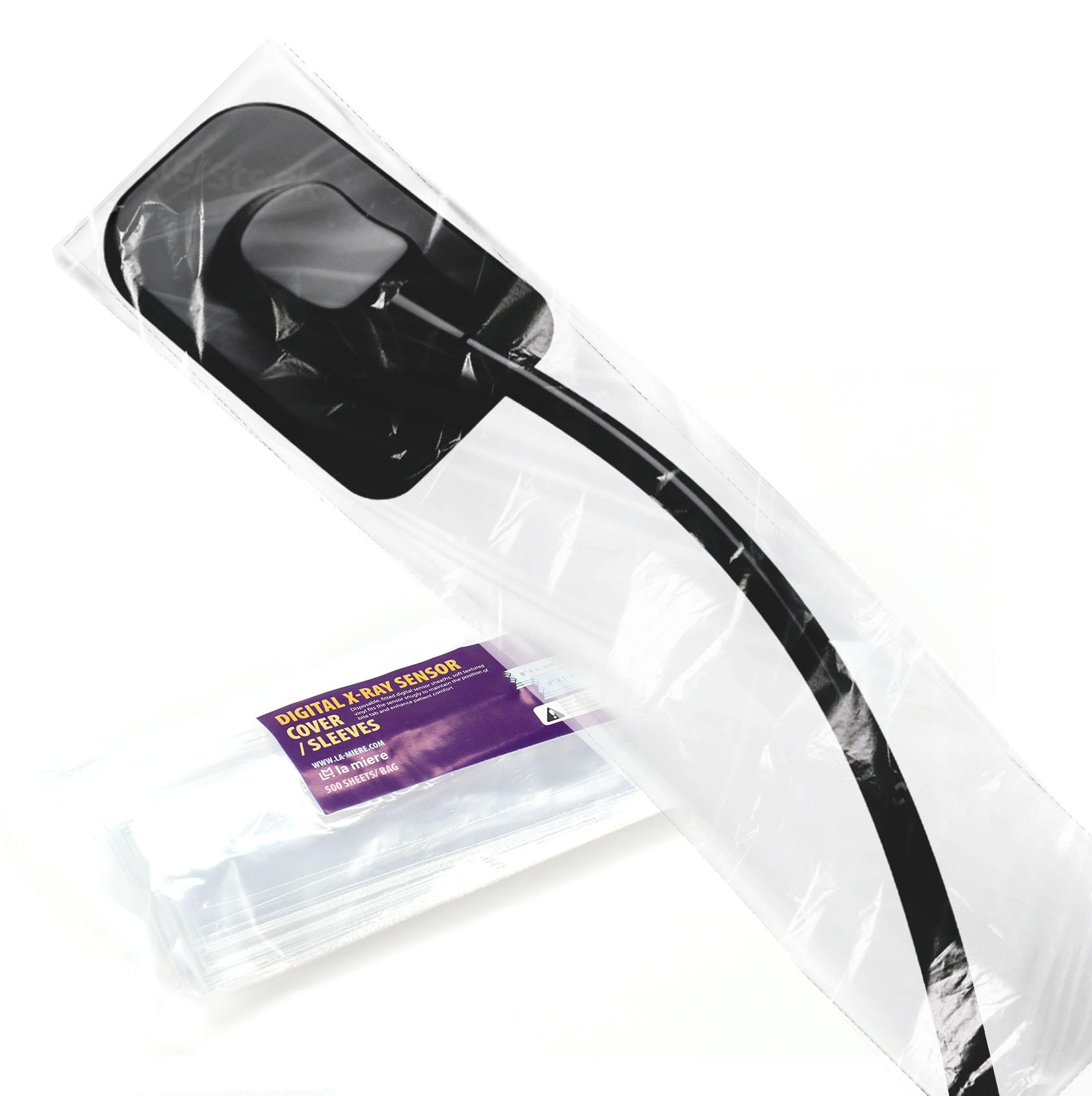 Photo 1 of 500/Box Digital X-Ray Sensor Cover/Sleeves, Sensor Bag, Sensor Covers, Barrier Envelope, X-ray Sensor Covers, X ray Sensor sheaths (Clear 8" x 1-3/8", Refill Pk)