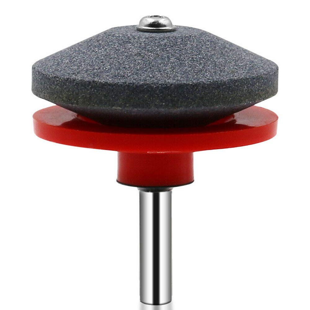 Rotary Blade Sharpener Lawn Mower Garden Tool Sharpener for Power Drill 50mm Red