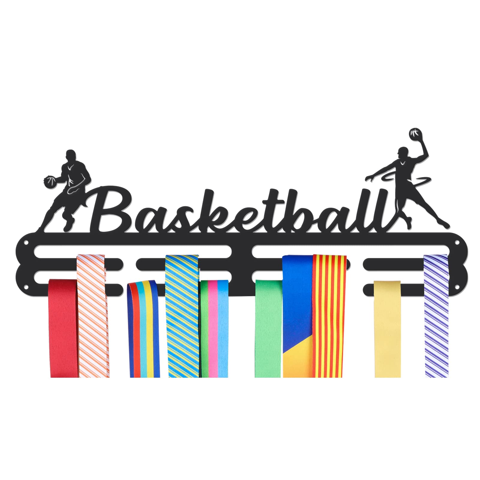 NBEADS Medals Hanger Display Holder Rack, Basketball Sports Theme Medals Display Wall Mounted Frame Sports Medal Holder Racks for Competition Medal Wall Hanging Display