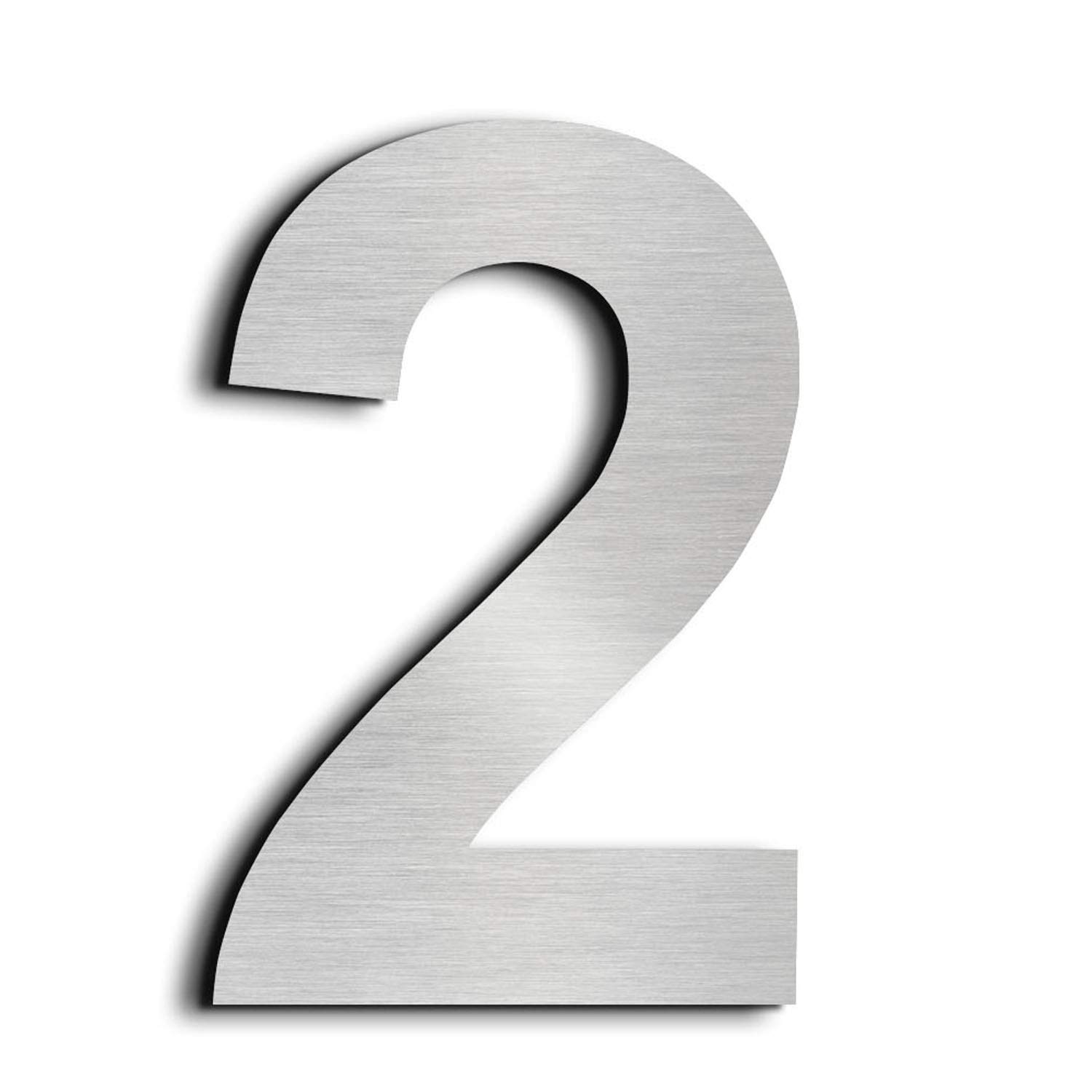 nanlyiau house numbers height 15.3cm Used for mailbox door house street made of solid Stainless Steel SUS304 Floating Appearance(6in2)