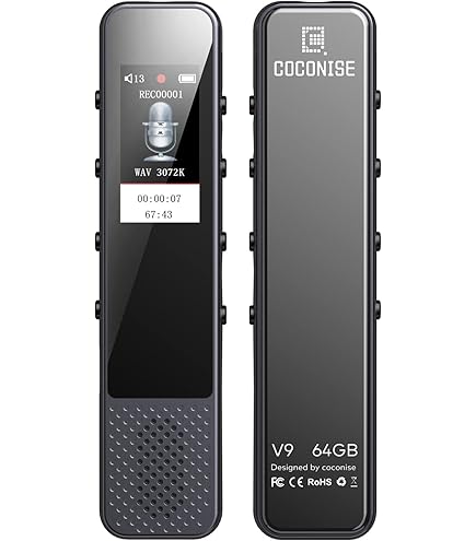 Amazon.com: 128GB Digital Voice Recorder, COCONISE Audio