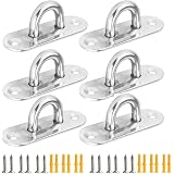 Piastra con occhiello ovale in acciaio inox A2