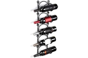 Wall Mount Wine Rack, Wall Mounted Wine Storage Shelf Iron for Space Saving Storage Keeping Your Bathroom or Kitchen Tidy and