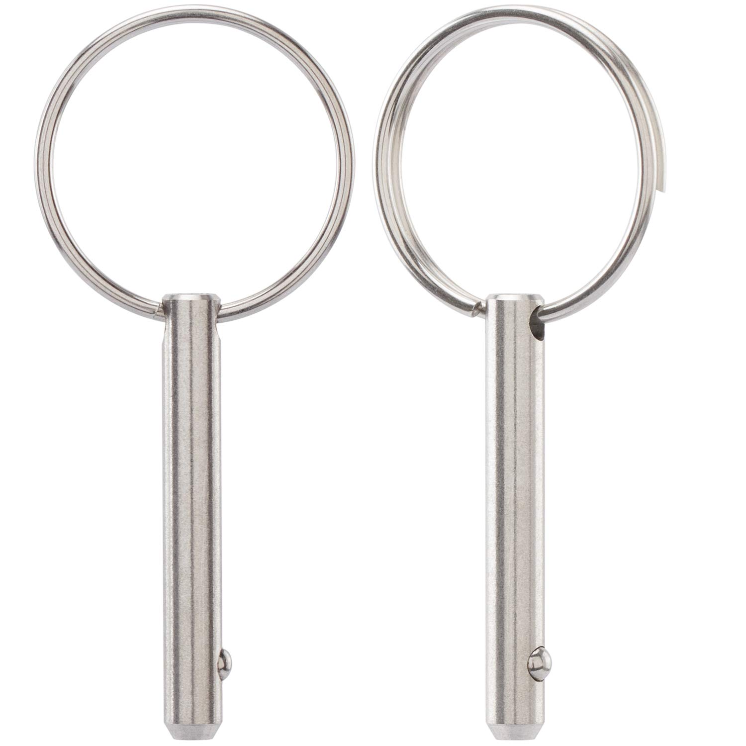 Photo 1 of 2 Pack Quick Release Pins, Diameter 3/16 inch(5mm), Usable Length: 0.95inch(24mm) ,Full 316 Stainless Steel Marine Hardware Bimini Top Pin for Ship Outfitting/Shipbuilding