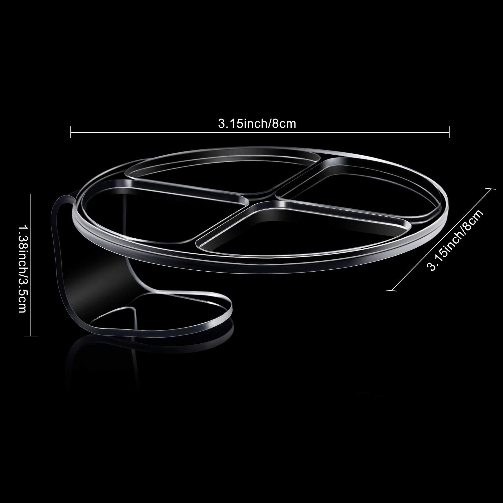 Maitys 2 Pcs Acrylic Makeup Palette, Foundation Mixing Palette, Hand-held Makeup Spatula Nail Art Manicure Tray Clear Cosmetic Spatula for Beauty Salon Color Cream Mixing Foundation