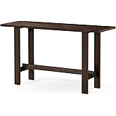 Maven Lane Hera Rustic Rectangular Accent Console Table for Small Spaces and Front Door Entrance Hallway in Weathered Brown Finish