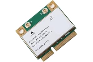 LAISANIM Mini PCIE WiFi 6E Card, AX210HMW TriBand 6GHz Wireless Card for Laptop, 574Mbps+2400Mbps+2400Mbps, BT5.3, MUMIMO, 64