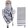 SHOPUKASA Cotton Shemagh Tactical Military Scarf Palestine Scarf Keffiyeh Head Neck Wrap gifts for Men & Women + Paper Bag