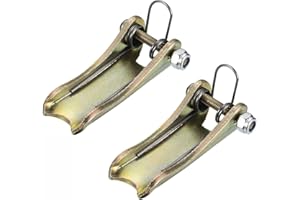ARRCCHOLIY 2 Pack Steel Safety Hooks Latch Replacement Kit for Clevis Slip Hook Truck Trailer Towing Receiver Hitch, Golden Tone, 1T