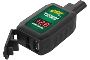 Battery Tender LCD Voltage Indicator Quick Disconnect - USB and USB-C Charger Adapter - 081-0159