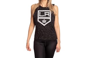 Calhoun NHL Women's Team Logo Crew Neck Space Dyed Sleeveless Tank Top Shirt