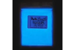 THE AVID COLORIST-Blue Glow Powder- Neutral in Daylight/Sky Blue Glow in Dark- 1oz (30g) Glow in The Dark Pigment Powder for Resin, Slime, Nail Polish, Paints, Coatings, Acrylic Powder
