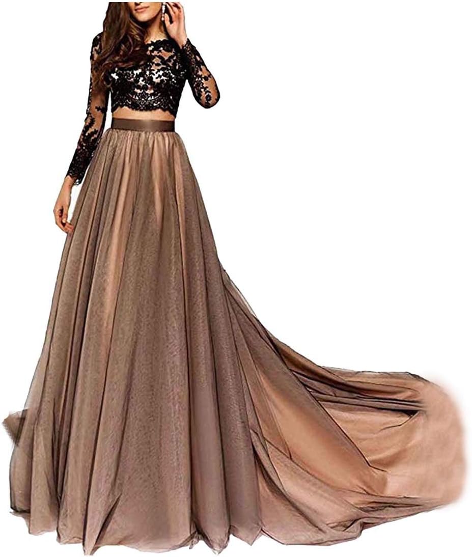 LastBridal Women Lace Two Piece Prom Dress Long 2018 Party Evening Gown Lb0139