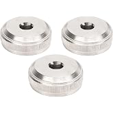Trumpet Valve Cap Screw, 3Pcs Silver | Trumpet Valve Metal Silver Screw Piston Replacement for Musical Instrument Accessories (Trumpet Bottom Valve)