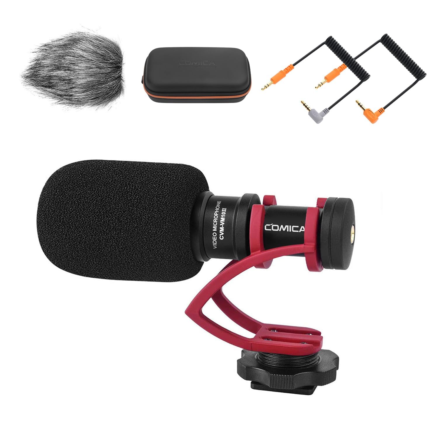 Photo 1 of comica Camera Microphone, CVM-VM10II Directional Microphone Cardioid Shotgun Video Camcorder Microphone for Canon, Nikon, Fuji, Sony, Panasonic, Olympus DSLR Cameras, Smartphones (with Wind Muff)