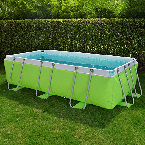 Jilong Stahlrahmenbecken, rechteckiger Pool, 400 x 200 x 99 cm, passaat grün – Bild 3