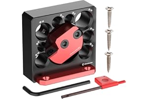 OUYANG Twotrees Dowel Maker Jig Kit, Metric 8mm to 20mm Adjustable Dowel Cutter, Electric Drill Milling Pin Round Round Bar Dowel Jig, Suitable for Wood Rod Milling Pin Round Rod Auxiliary Tool