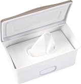 Ubbi Baby Wipes Dispenser with Weighted Plate and Seal Taupe