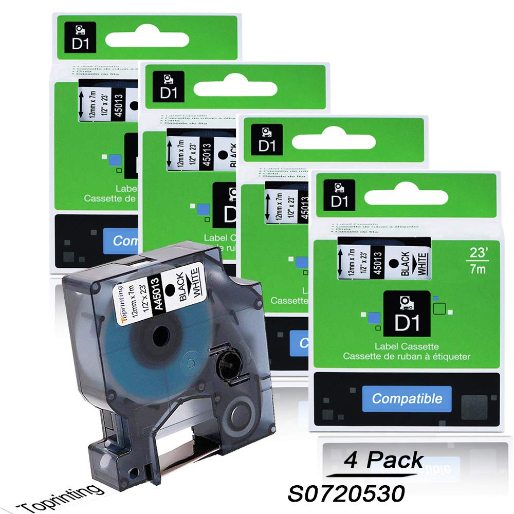 Dymo D1 S0720530 （45013） label Tape cartridges, 12mm x 7m Standard