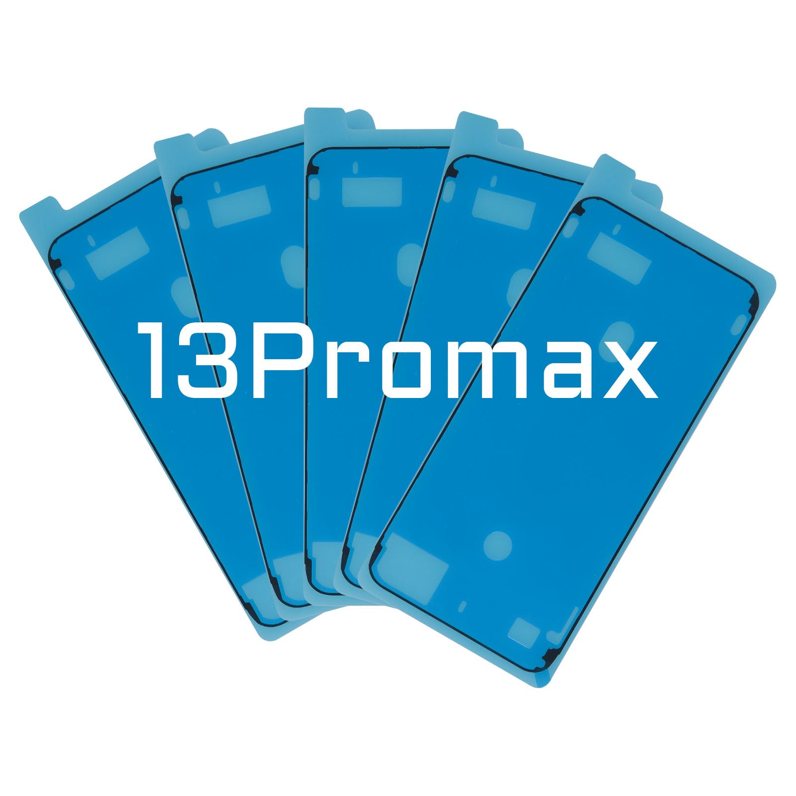 Photo 1 of Risidamoy 5 PCS for iPhone 13 PRO MAX Waterproof Pre-Cut Adhesive Sticker 13PROMAX Screen Sealing Tape 6.7" Repair Water Resistant Internal Fix Stickers Kit for A2641 A2643 A2644 A2645 A2484