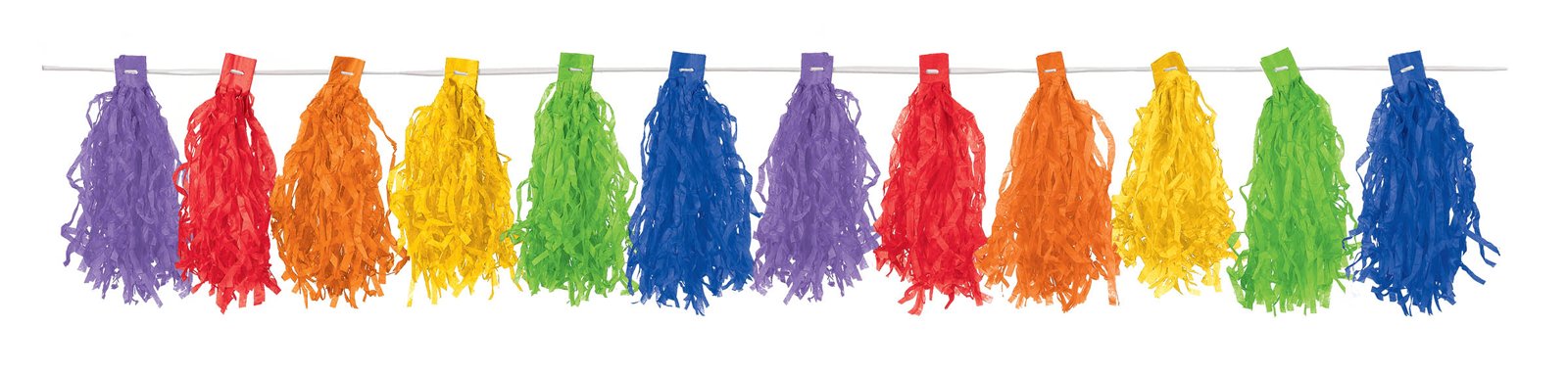 Amscan Rainbow Tassel Garlands 3m