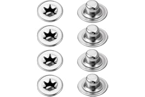 GTZIQA 1/4" Push on Pushnut Caps, 8 Pcs 1/4" Axle Cap Nut Spring Steel Truck Nuts Push-Nuts for Rolling Bins Boxes Lawn Push Wagons Hand Trucks Trolleys
