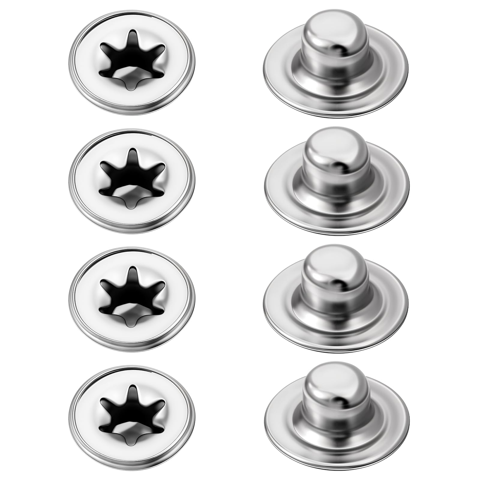 Photo 1 of 1/4" Push on Pushnut Caps, 8 Pcs 1/4" Axle Cap Nut Spring Steel Truck Nuts Push-Nuts for Rolling Bins Boxes Lawn Push Wagons Hand Trucks Trolleys