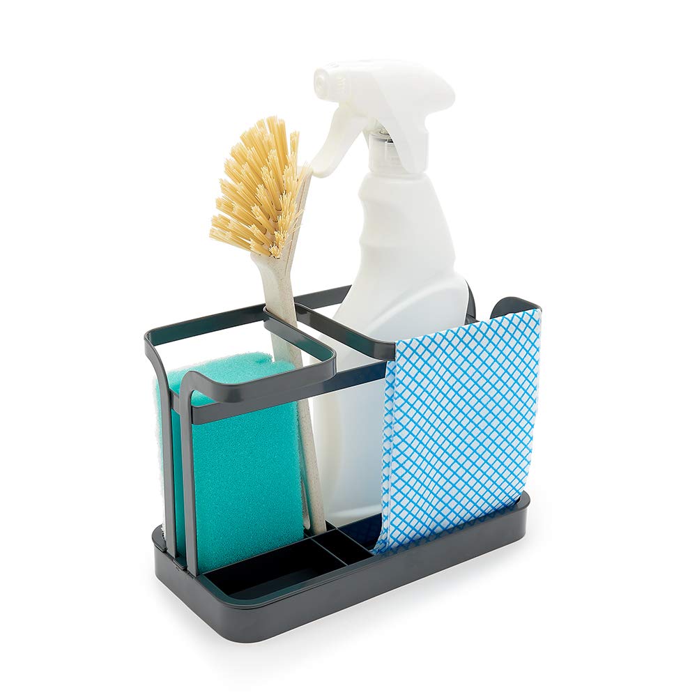 simplywire – Sink Tidy/Caddy – Retro Flat Wire Kitchen Sink Organiser – Grey