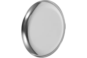 MOBUTOFU Metallic Small round Jewelry Tray Stainless Steel Silver Trinket Dish for Vanity Organizer and Ring