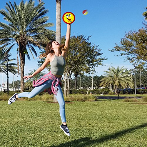 Paddle Catch Game a Ball Toss Toy with 2 Disc Paddles, 1 Ball and 1 Carry Bag