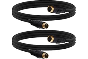 YARCHONN S-Video Cable 4 Pin Mini Din SVideo Male to Female Extension Cable,SVHS Lead Cord Male Connector for HDTV VCR DVD Projector Camera Camcorders -1.8M-2Pcs(Female)