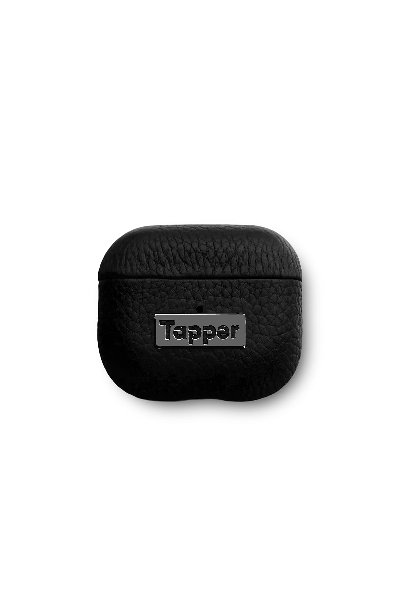 Tapper Black Leather/Hematite Black Plated Case for AirPods (3rd Generation)