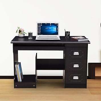 Royal Oak Amber Computer Table with Honey Brown Finish