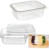 Pote 750ml Retangular Freezer Mircroondas Fitnees Recipientes Plásticos com Tampa Conjunto 24 Unidades Transparente Pra festa