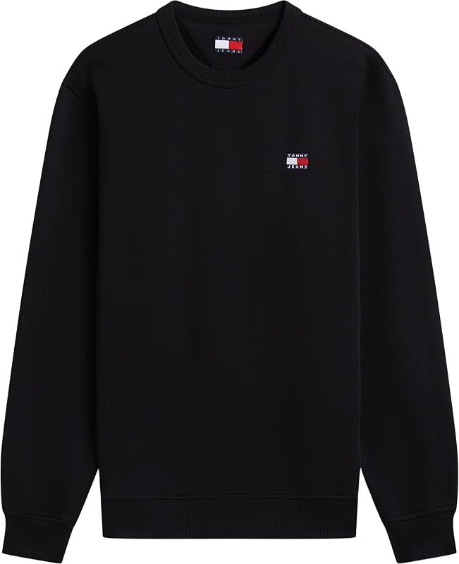 TJM Reg Badge Crew Ext DM0DM21921 Pull Sweat-Shirt, Noir (Noir), XXL