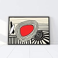 Framed Canvas Wall Art Colorful Geometric Canvas Prints Home Artwork Decoration for Living Room,Bedroom - 16x24 inches